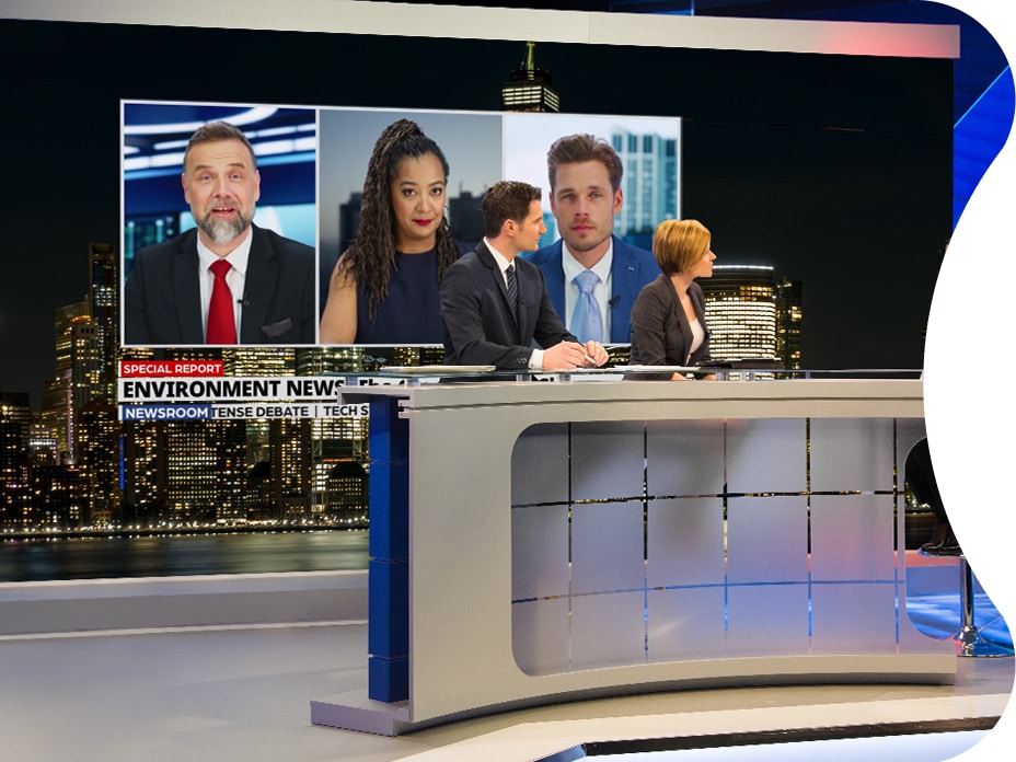 Learn how LG Integrated Solutions enriches broadcasting news desk experience with advanced display devices.