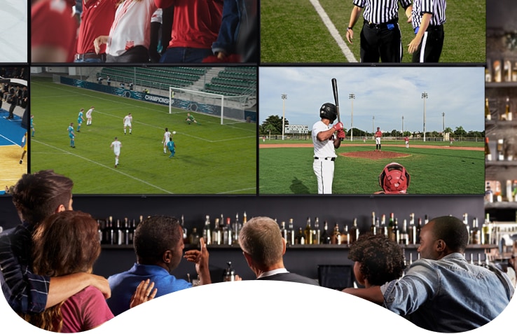 Do you want to install multiple displays that broadcast various sports at the same time? Try considering LG's UHD TV Signage. 