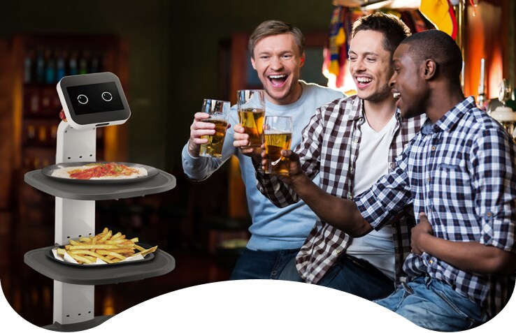 LG CLOi ServeBot is your choice if you want a more efficient business operation. Delivering is much more convenient.