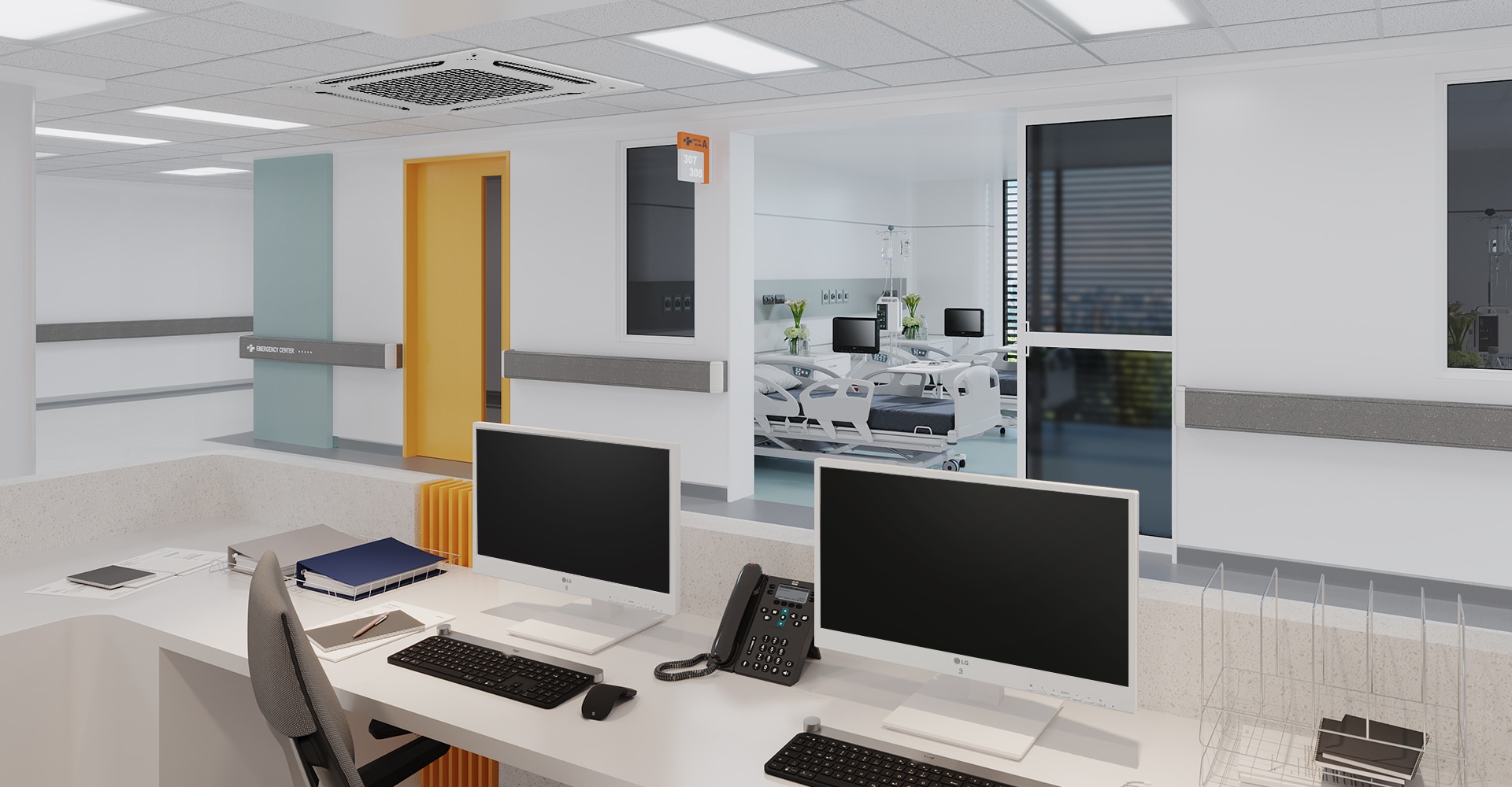 Explore how LG provides integrated solutions for nurse stations in hospitals.