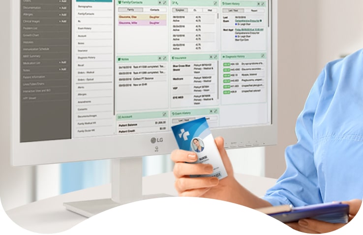 LG 24CR671 is an RFID-equipped thin client specialized to medical environments. 