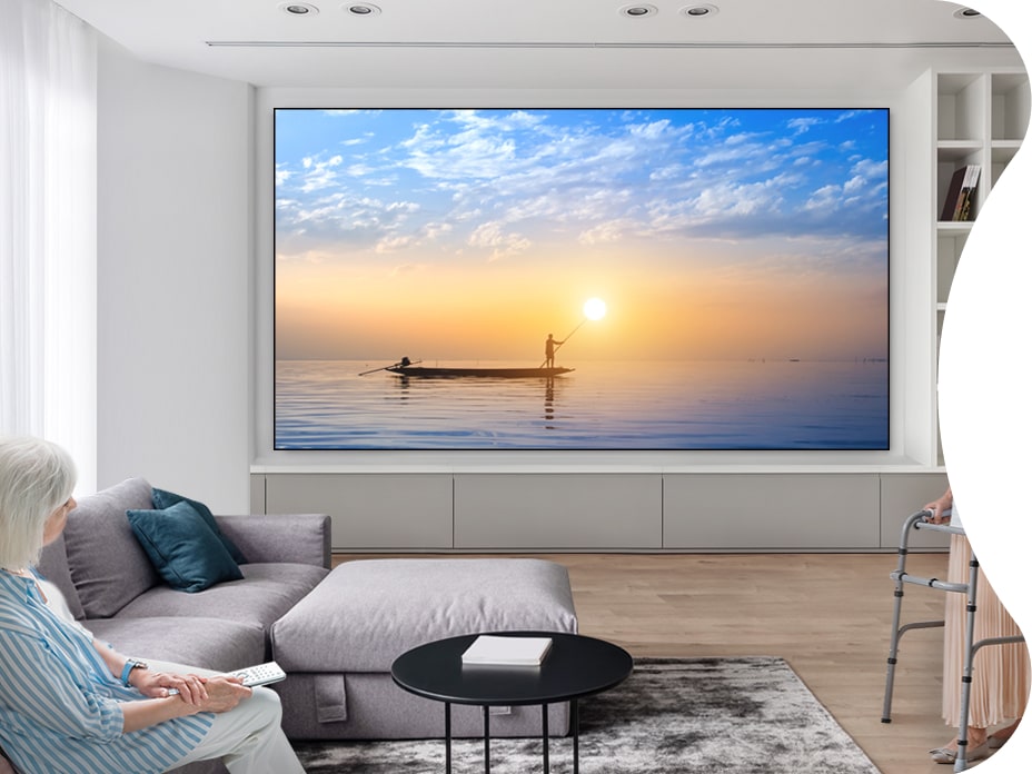  LG MAGNIT provides an immersive environment for movie watching and recreational activities with vivid colors through Micro LED technology.