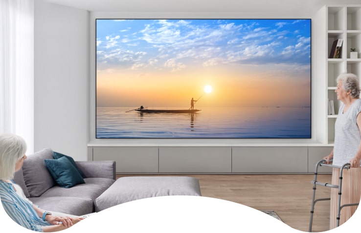  LG MAGNIT provides an immersive environment for movie watching and recreational activities with vivid colors through Micro LED technology.