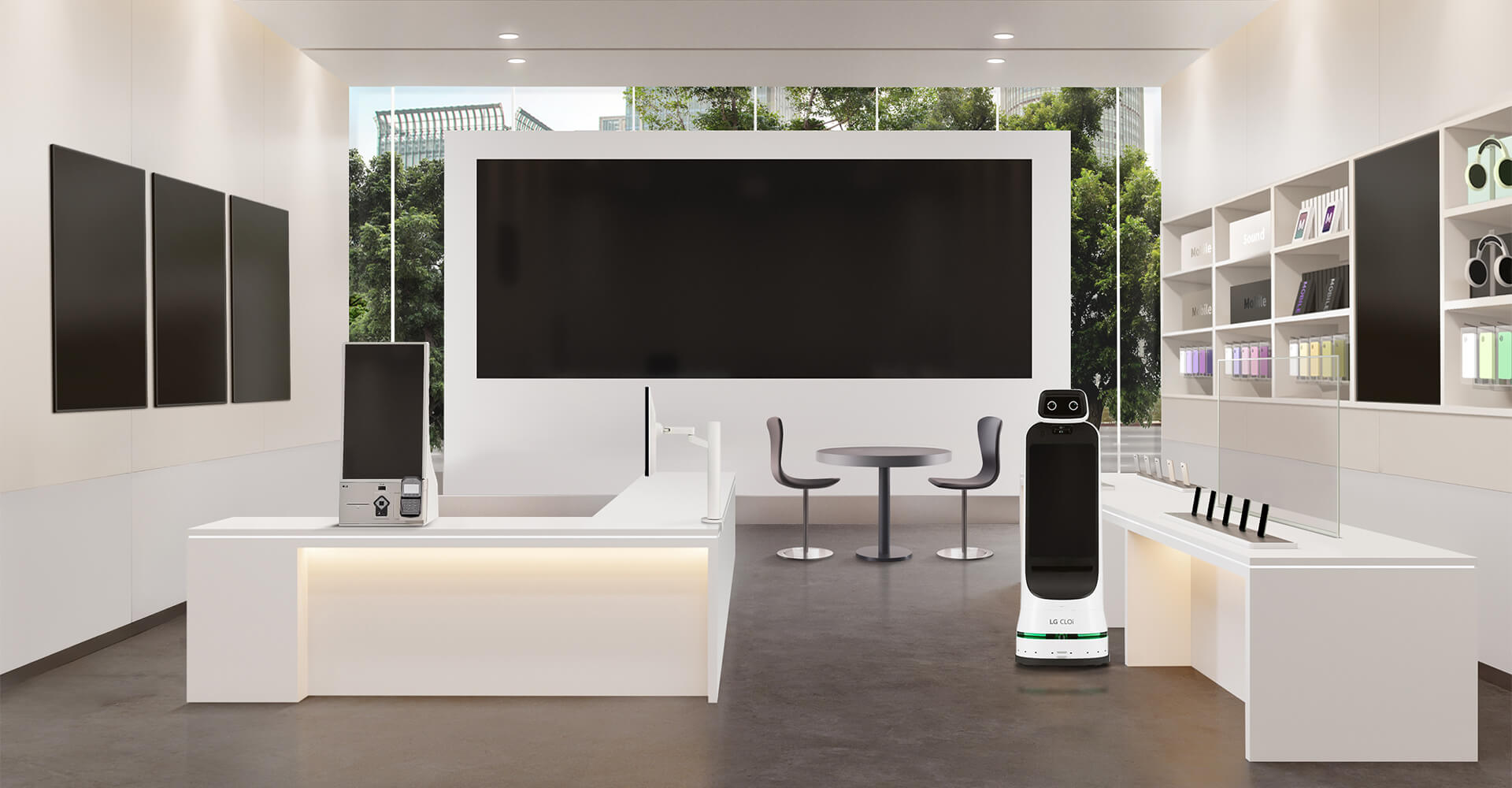 Explore how LG provides integrated retail solutions for mobile flagship stores.