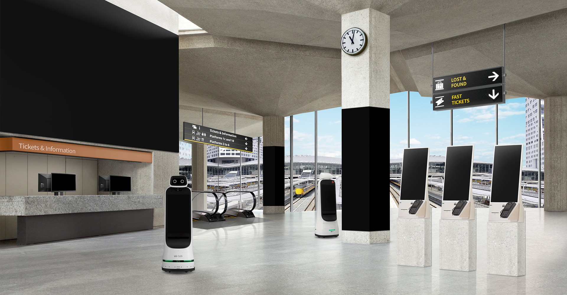 Explore how LG provides integrated solutions for railway stations.