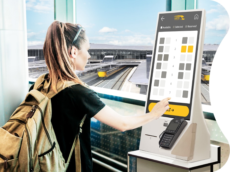 With seamless design in two tones of calming beige colors, LG Self-ordering Kiosk creates a harmonious atmosphere in your space.