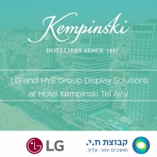 Learn more about LG Integrated Solutions for hotels with our case study in Kempinski Hotel Tel Aviv.