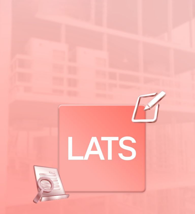 LG LATS HVAC software tool, smart building management, streamline workflow, architectural design, red square logo