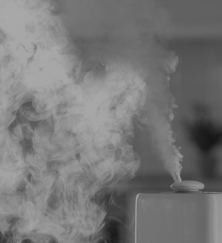 A Humidifier emitting steam