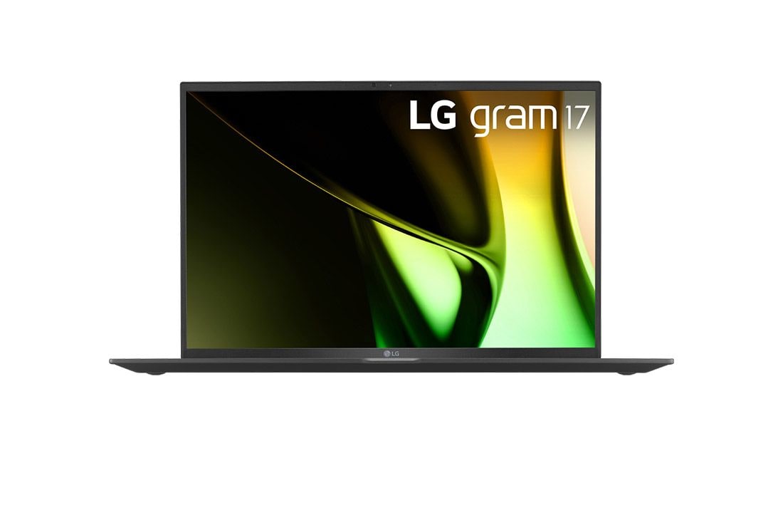 LG gram 17” | Ultra-lightweight | 16:10 Anti-glare IPS display | Intel? Core? Ultra 7 Processor, Front view, 17Z90S