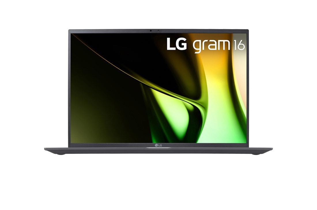 LG gram 16” | Ultra-lightweight | 16:10 Anti-glare IPS display | Intel? Core? Ultra 7 Processor, Front view, 16Z90S