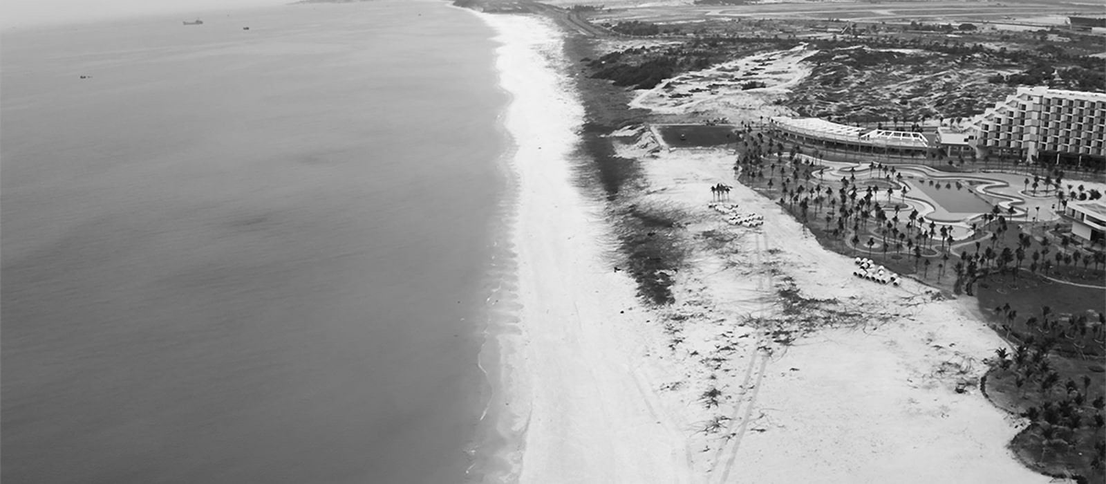 Beach in front of the resort