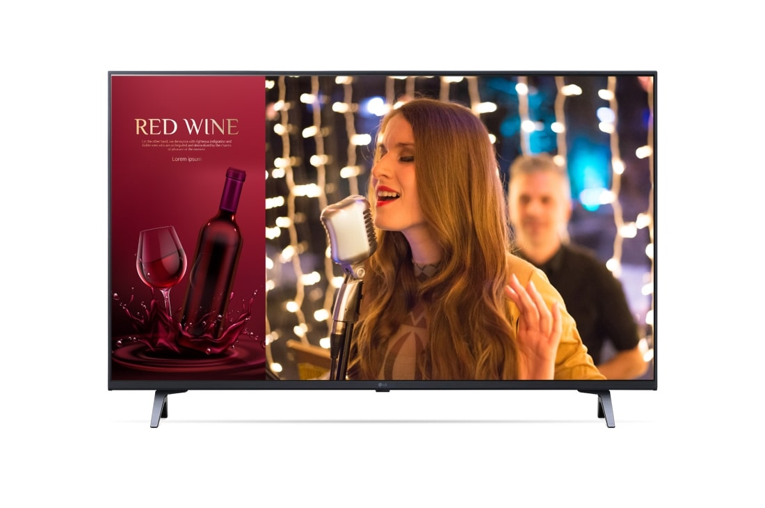 LG UHD TV Signage, Front view with infill image, 43UR640S (SCA)