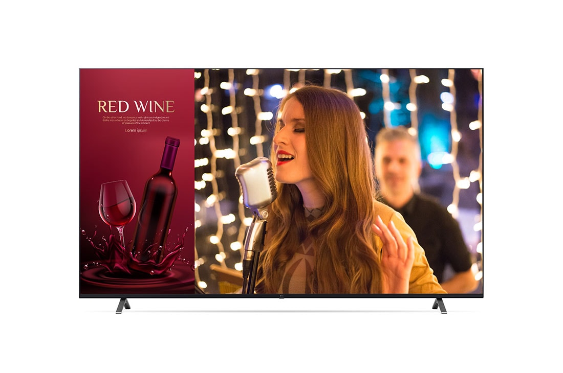 LG UHD TV Signage, Front view with infill image, 86UR640S (UAE)