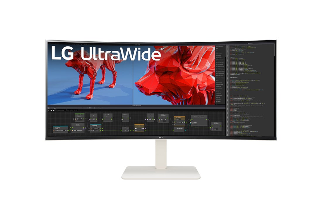 LG 38'' UltraWide? QHD+ (3840x1600) Curved monitor, front view, 38BR85QC