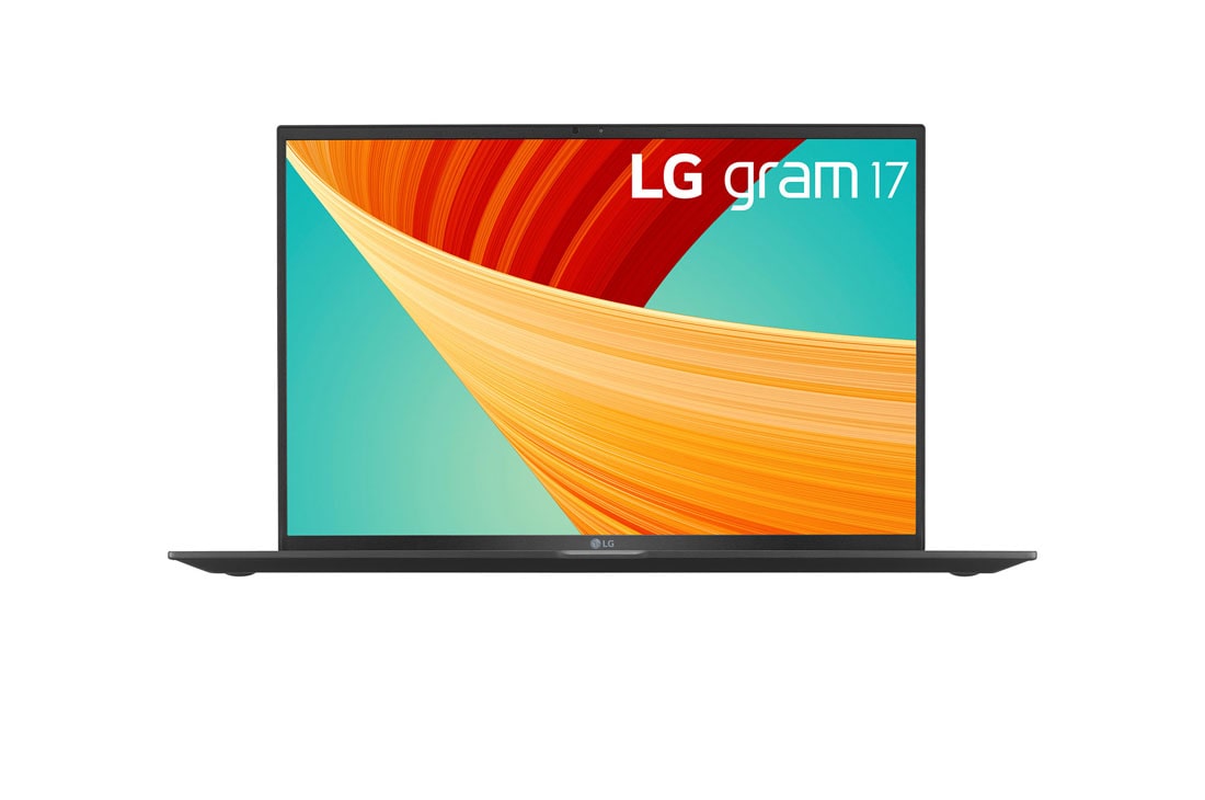 LG gram 17'' Ultra-lightweight with 16:10 IPS Anti glare Display and Intel? Evo 13th Gen. Processors, Front view, 17Z90R
