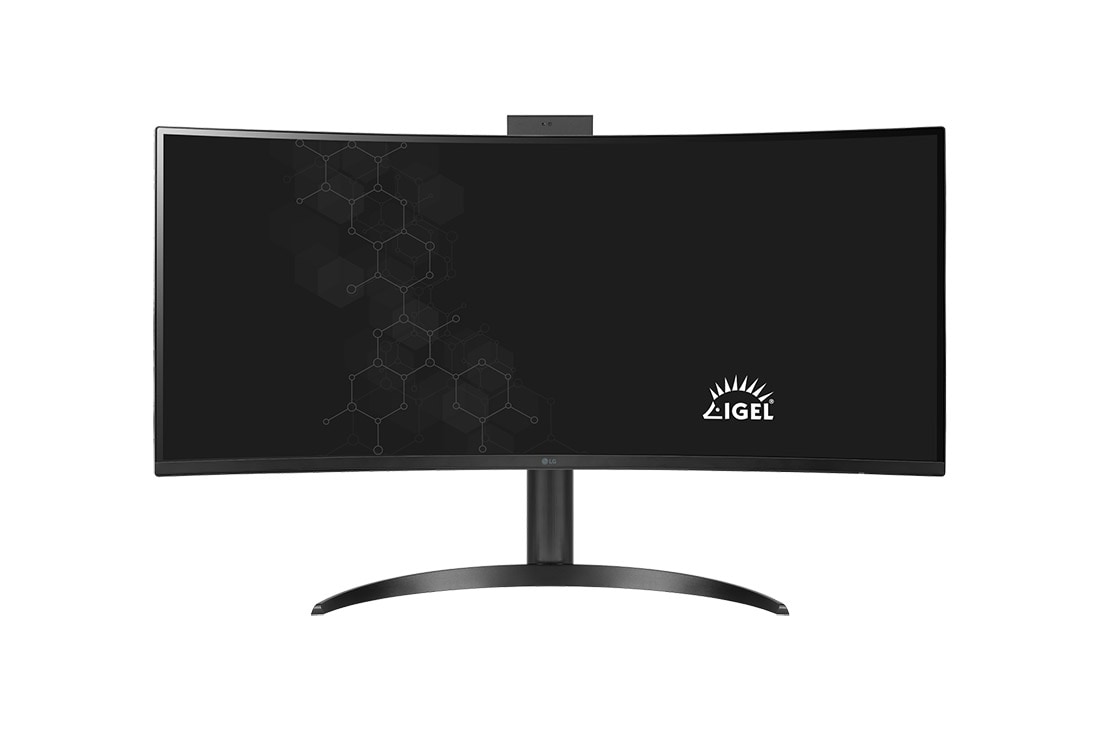LG 34'' WQHD All-in-One Thin Client, front view with push-pull Full HD webcam, 34CR651I-6P