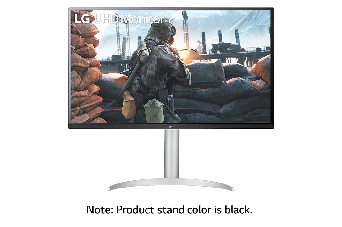 LG 27'' UHD 4K Monitor with HDR10 and USB Type-C? Connectivity, front view, 27BP55U