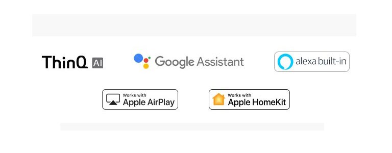 Το σ?μα του LG ThinQ, Το σ?μα του Google Assitant, Το σ?μα του Apple AirPlay, Το σ?μα του Apple Homekit, Το σ?μα τη? ενσωματωμ?νη? alexa, Το σ?μα τη? Φωτειν?τητα? AI, Το σ?μα τη? ΛΕΙΤΟΥΡΓΙΑΣ ΓΚΑΛΕΡΙ