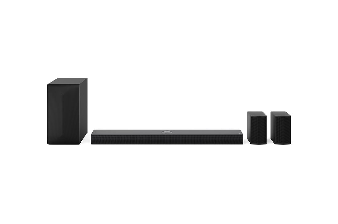 LG S70TR LG Home Theater Soundbar με Dolby Atmos και π?σω ηχε?α 5.1.1 καναλι?ν, Μπροστιν? ?ψη LG Soundbar S70TR, subwoofer και π?σω ηχε?ων, S70TR