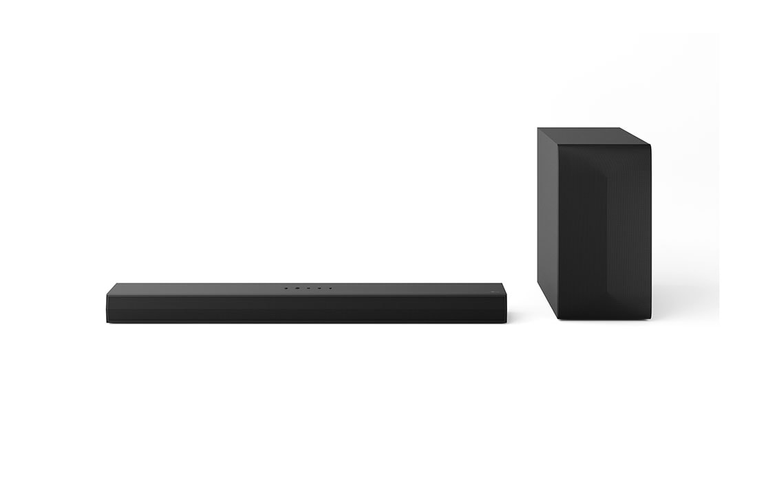 LG Soundbar για TV 3.1 καν?λια S60T, Μπροστιν? ?ψη LG Soundbar S60T και subwoofer, S60T