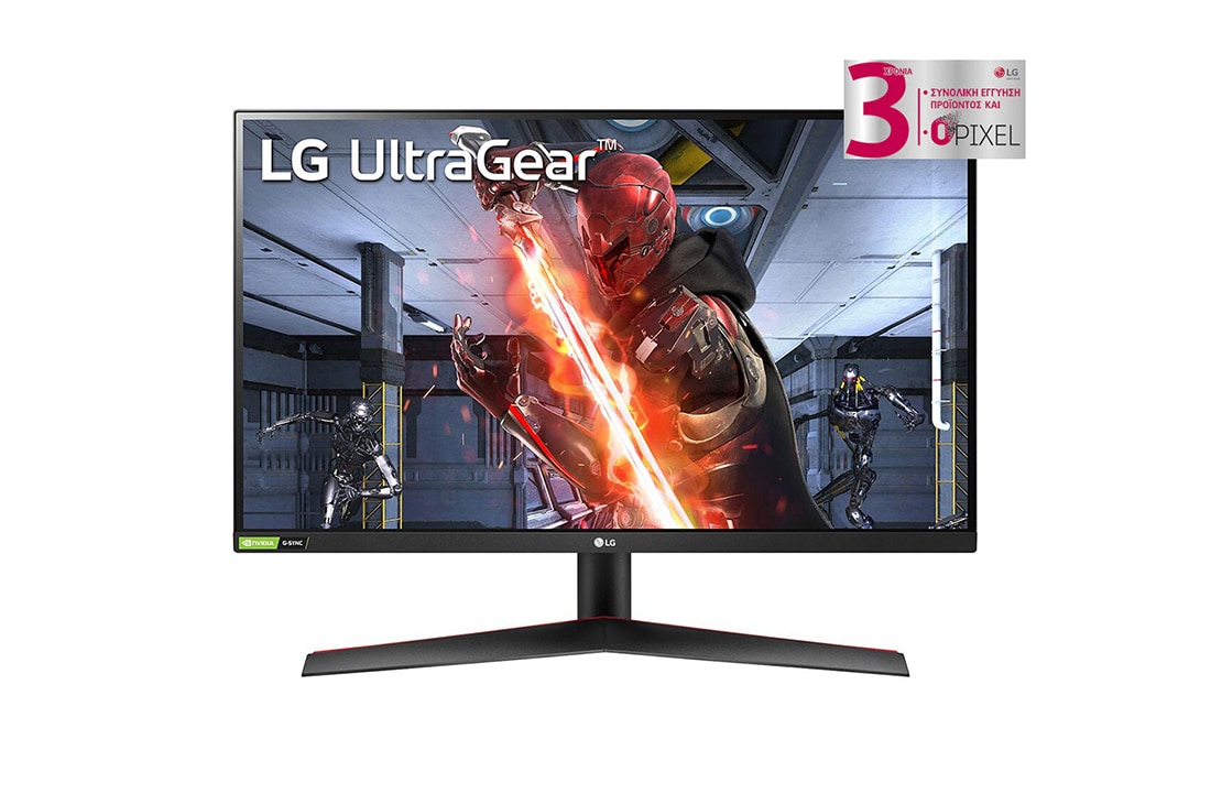 LG Οθ?νη 27'' UltraGear? QHD IPS 1ms (GtG) για παιχν?δια, συμβατ? με NVIDIA<sup>?</sup> G-SYNC<sup>?</sup>, μπροστιν? ?ψη, 27GN800-B