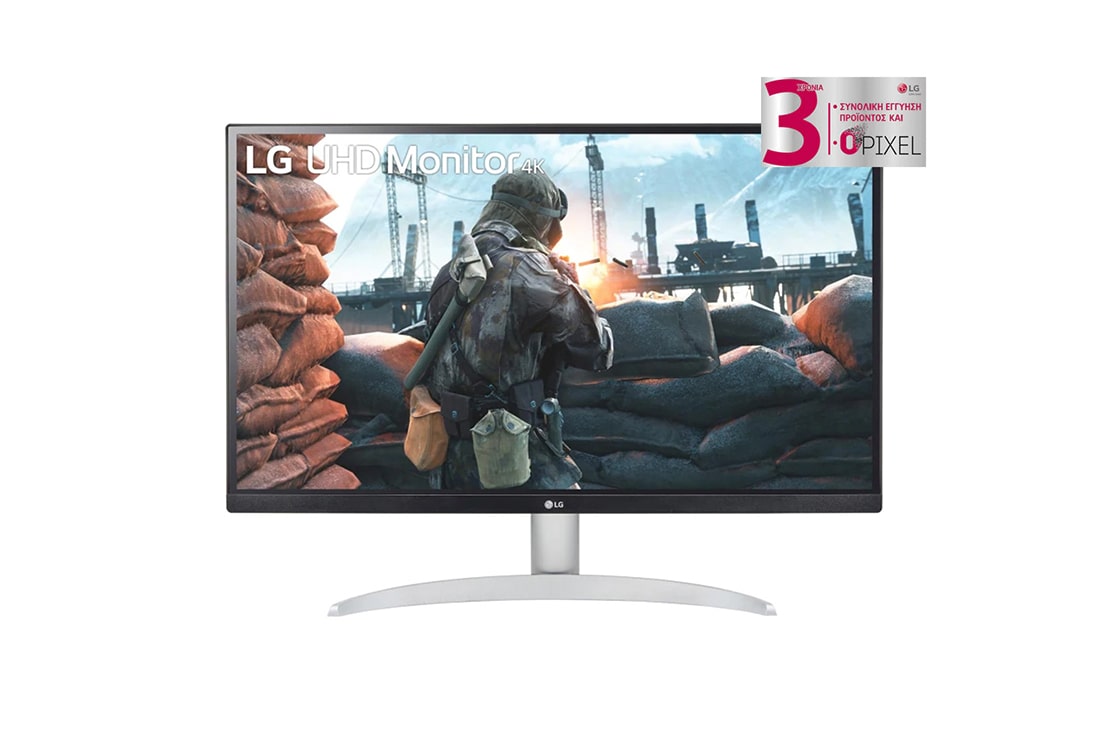 LG Οθ?νη IPS 27'' UHD 4K με VESA DisplayHDR? 400, μπροστιν? ?ψη, 27UP600-W