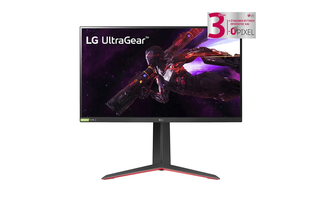 LG Οθ?νη 27'' UltraGear? Nano IPS 1 ms για παιχν?δια, συμβατ? με NVIDIA? G-SYNC?, μπροστιν? ?ψη, 27GP850P-B