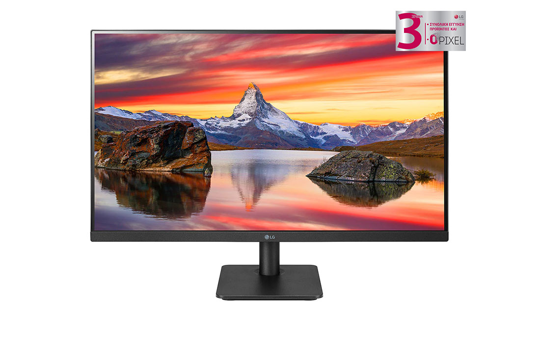 LG Οθ?νη 27'' IPS Full HD Monitor Σχεδιασμ?? με ελ?χιστο πλα?σιο οθ?νη?, μπροστιν? ?ψη, 27MP400P-B