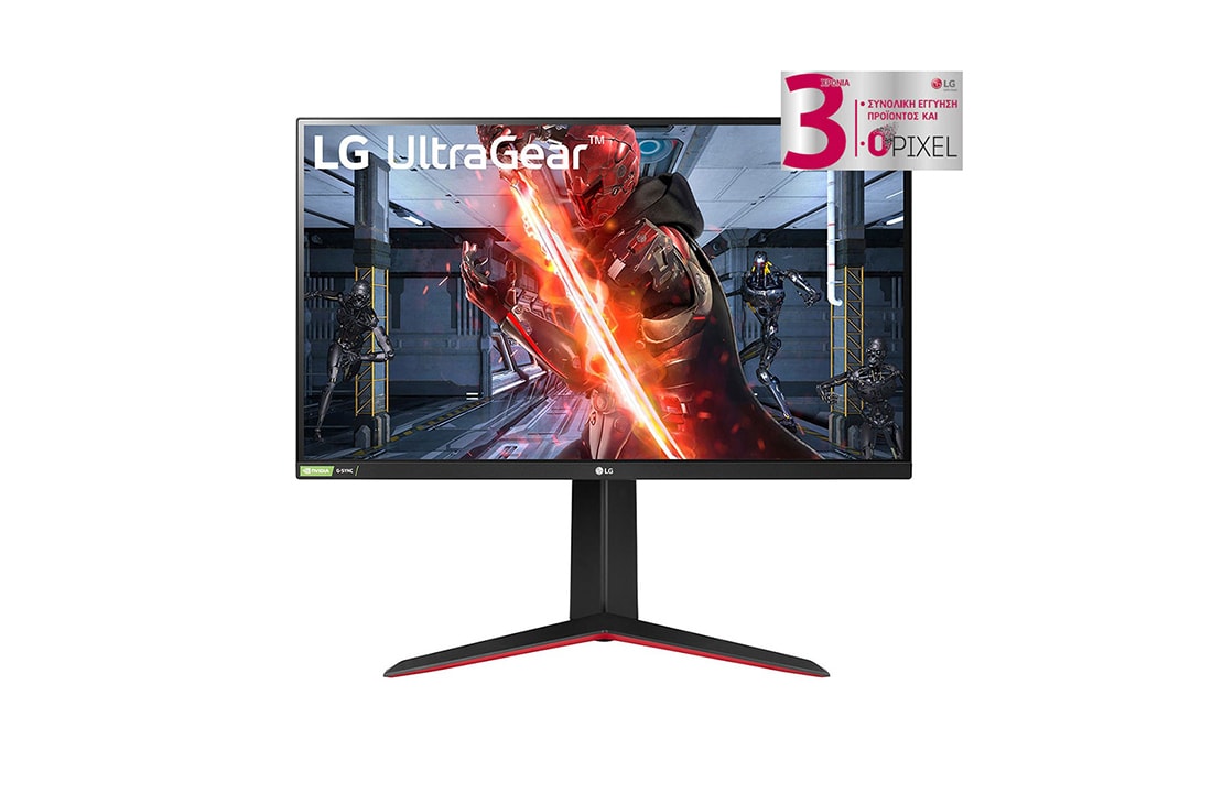 LG Οθ?νη 27'' UltraGear? Nano IPS 1 ms, συμβατ? με NVIDIA? G-SYNC?, μπροστιν? ?ψη, 27GN850-B