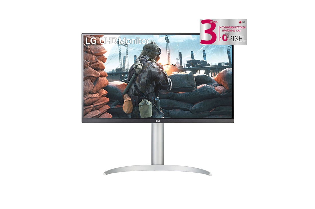 LG Οθ?νη IPS 27'' UHD 4K με VESA DisplayHDR? 400, μπροστιν? ?ψη, 27UP650-W