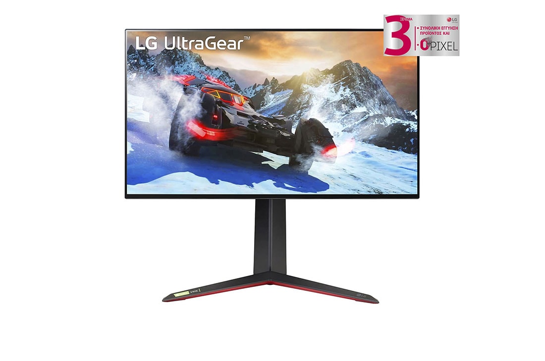 LG Οθ?νη 27'' UHD 4K UltraGear? Nano IPS 1 ms (GtG) για παιχν?δια, με υποστ?ριξη 4K & 120 Hz απ? HDMI 2.1, μπροστιν? ?ψη, 27GP950-B
