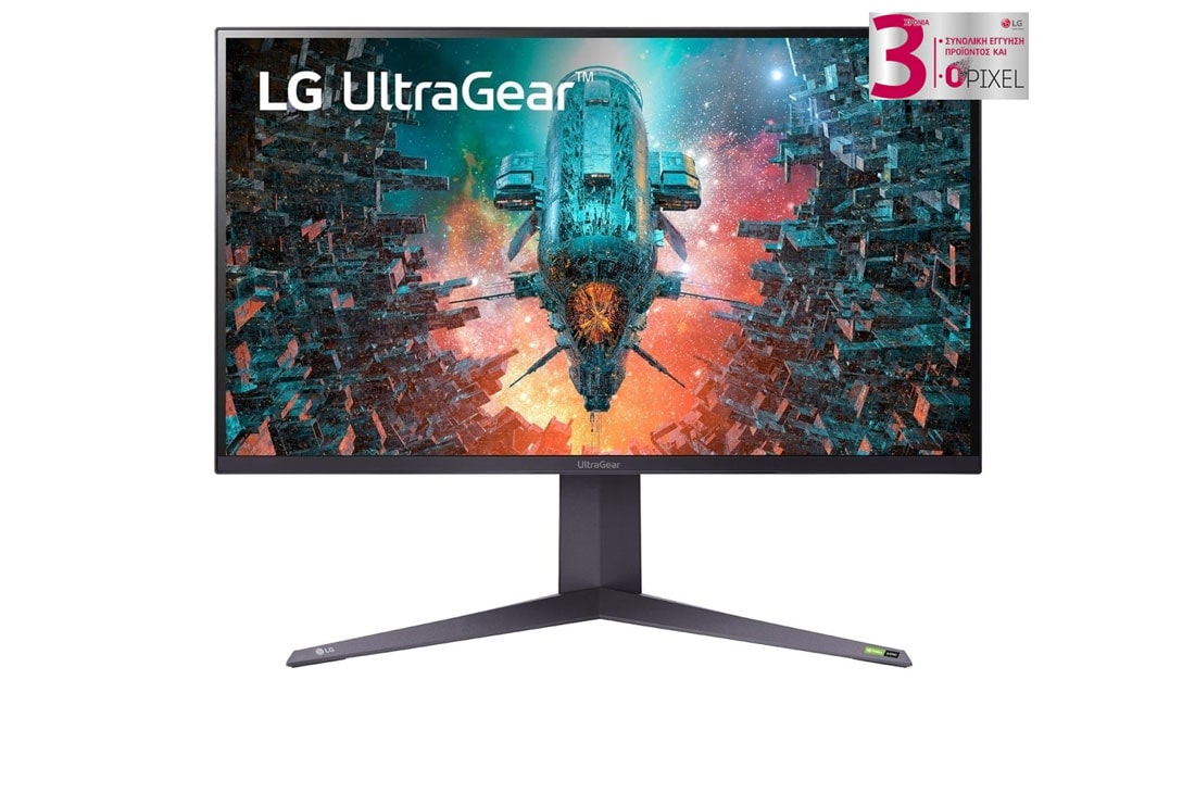 LG Οθ?νη 32'' UltraGear? UHD 4K για παιχν?δια με VESA DisplayHDR? 1000, μπροστιν? ?ψη, 32GQ950-B