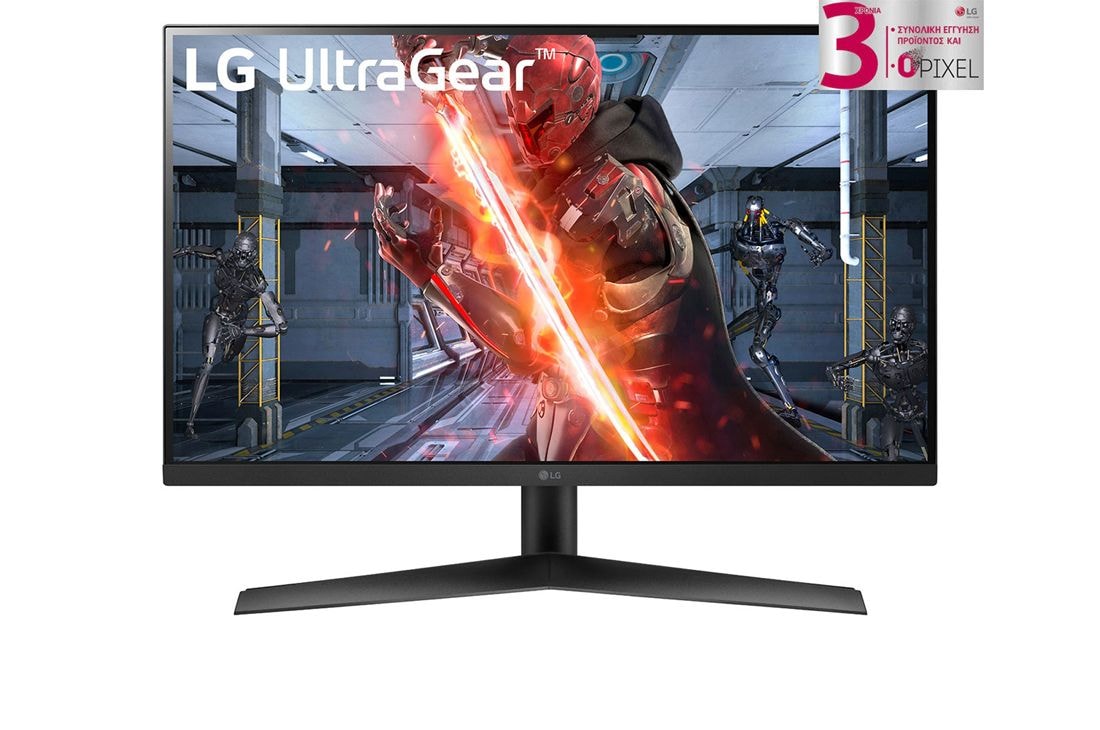 LG Οθ?νη 27'' UltraGear? Full HD IPS 1ms (GtG) για παιχν?δια, συμβατ? με NVIDIA? G-SYNC?, μπροστιν? ?ψη, 27GN60R-B
