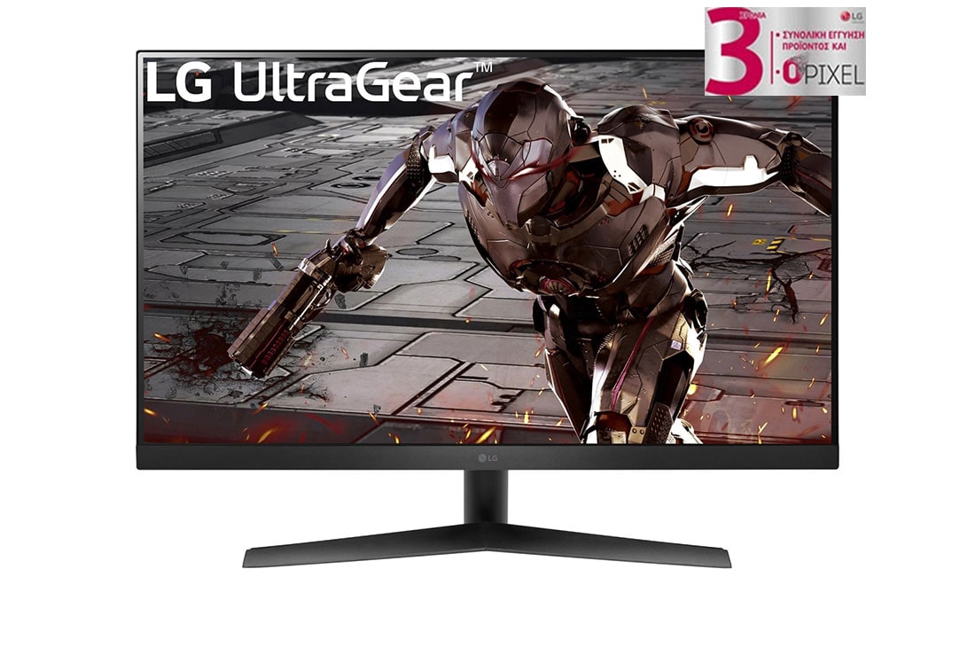 LG Οθ?νη 31,5'' UltraGear? Full HD για παιχν?δια με ρυθμ? αναν?ωση? 165 Hz, 1 ms MBR και συμβατ? με NVIDIA? G-SYNC?, μπροστιν? ?ψη, 32GN50R-B
