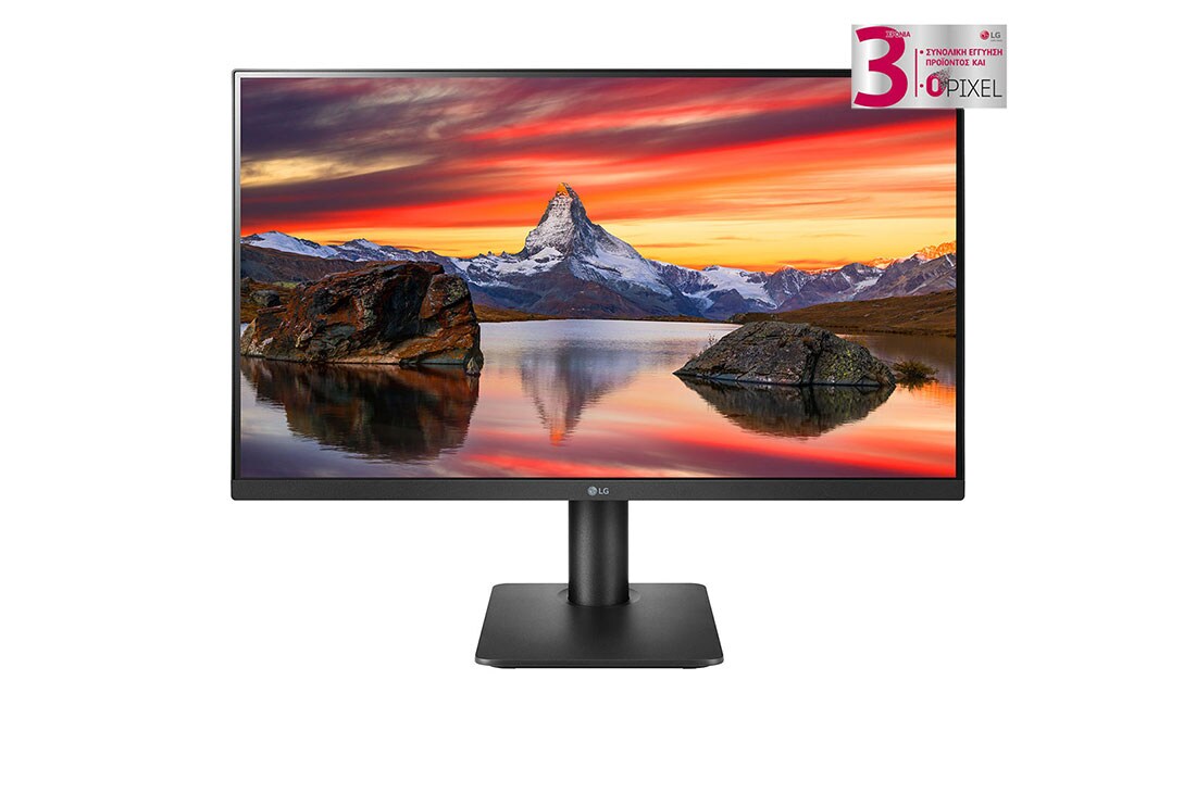 LG Οθ?νη 27'' IPS Full HD Monitor με τρ?πλευρη σχεδ?αση κυριολεκτικ? χωρ?? περιθ?ριο, μπροστιν? ?ψη, 27MP450P-B