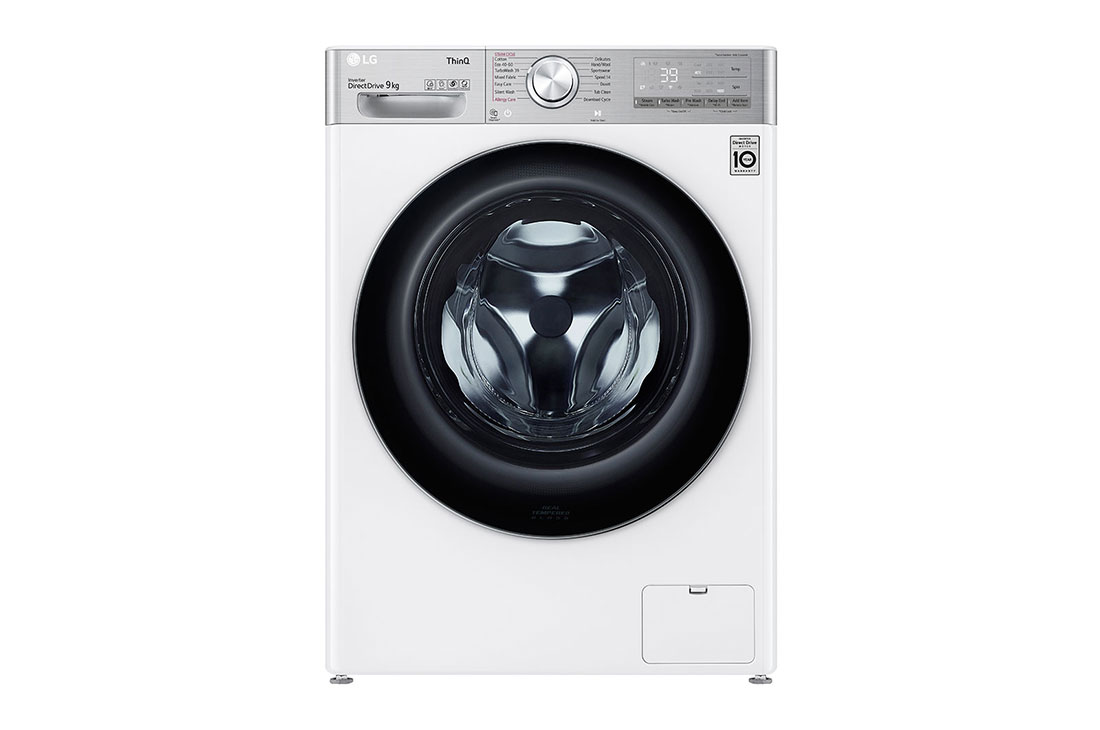 LG Πλυντ?ριο Ρο?χων 9kg, AI DD?, Ατμο?, TurboWash? , front view, F6WV909P2E