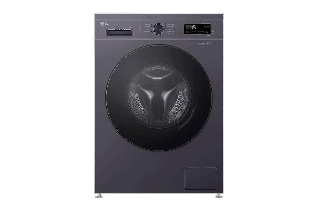 LG Πλυντ?ριο Ρο?χων 9kg, 6 motion, Steam?, Εμπρ??, F4X1009NMB