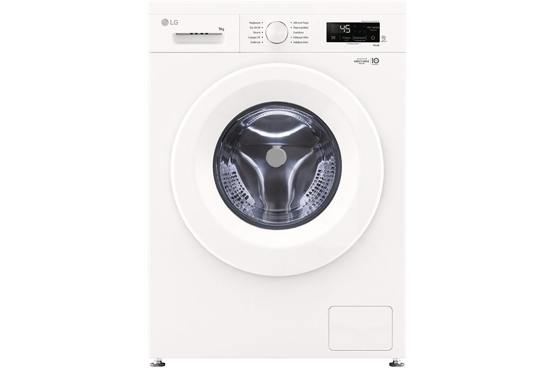 LG Πλυντ?ριο Ρο?χων 9kg, 6 motion, Steam?, Εμπρ??, F4X1009NWH