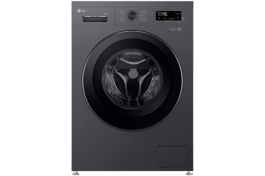LG Πλυντ?ριο Ρο?χων 8kg, 6 motion, Steam?, Εμπρ??, F4X1008NMK