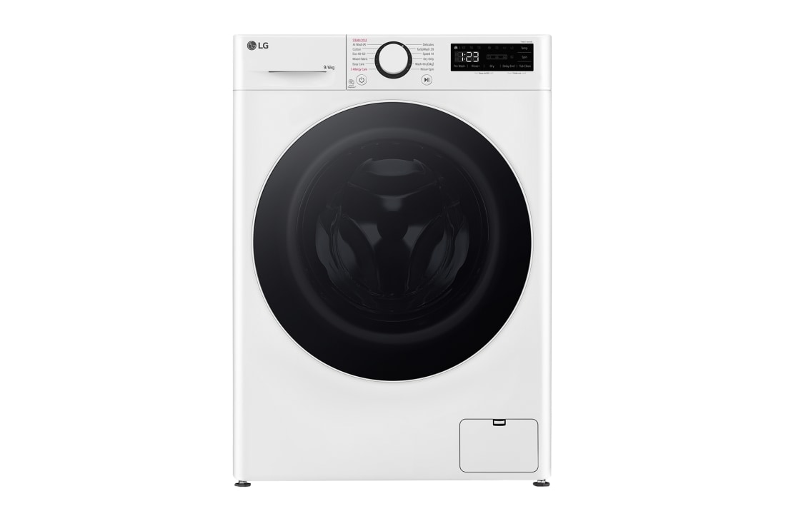 LG Πλυντ?ριο / Στεγνωτ?ριο Ρο?χων 9/6kg, AI DD?, Ατμο?, TurboWash 360?, Μπροστιν? ?ψη, D4R5009TSWW