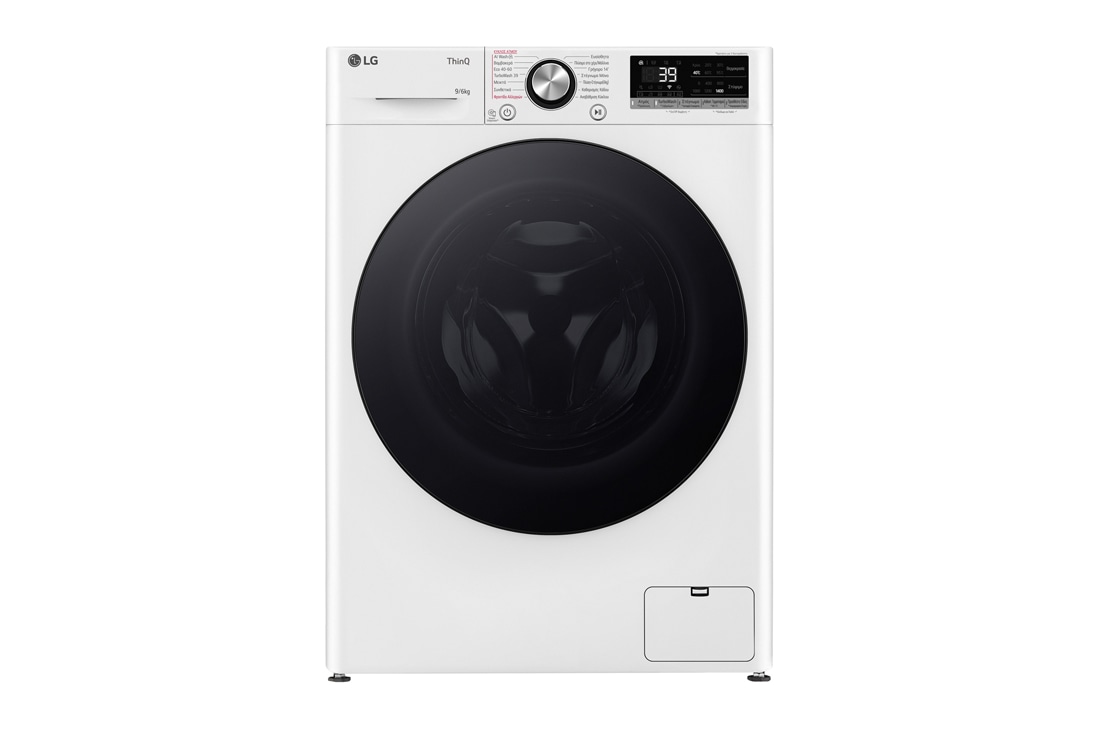 LG Πλυντ?ριο / Στεγνωτ?ριο Ρο?χων 9/6kg, AI DD?, Ατμο?, TurboWash 360?, Front, D4R7009TSWB