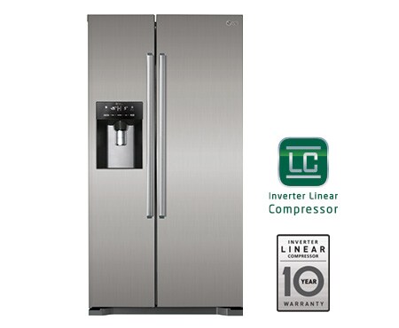 LG Ψυγε?ο Ντουλ?πα Τotal No Frost, Μεικτ? Χωρητικ?τητα 574 λ?τρα, Ενεργειακ? Κλ?ση Α+, 10 χρ?νια εγγ?ηση στον Γραμμικ? Συμπιεστ?, GSL325PZCVD