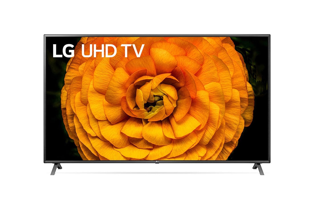 LG 86'' TV UHD 4K ?ξυπνο? Επεξεργαστ?? α7 3η? γενι?? ThinQ AI, μπροστιν? ?ψη με εικ?να που γεμ?ζει την οθ?νη, 86UN85006LA