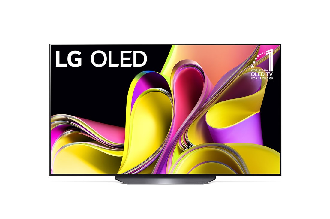 LG OLED B3 4K 77 ιντσ?ν 2023, Μπροστιν? ?ψη με την LG OLED και το ?μβλημα "11 Years World No.1 OLED"., OLED77B36LA
