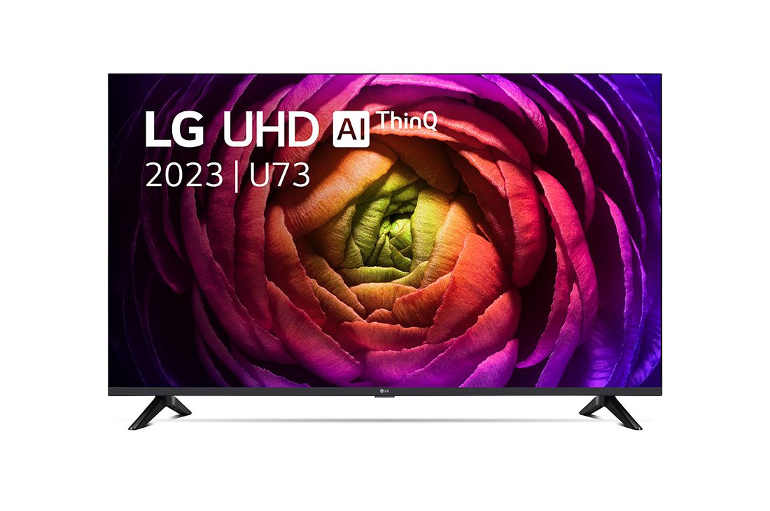 LG UHD UR73 4K 43 ιντσ?ν Smart TV, 2023, Μπροστιν? ?ψη τη? LG UHD TV, 43UR73006LA