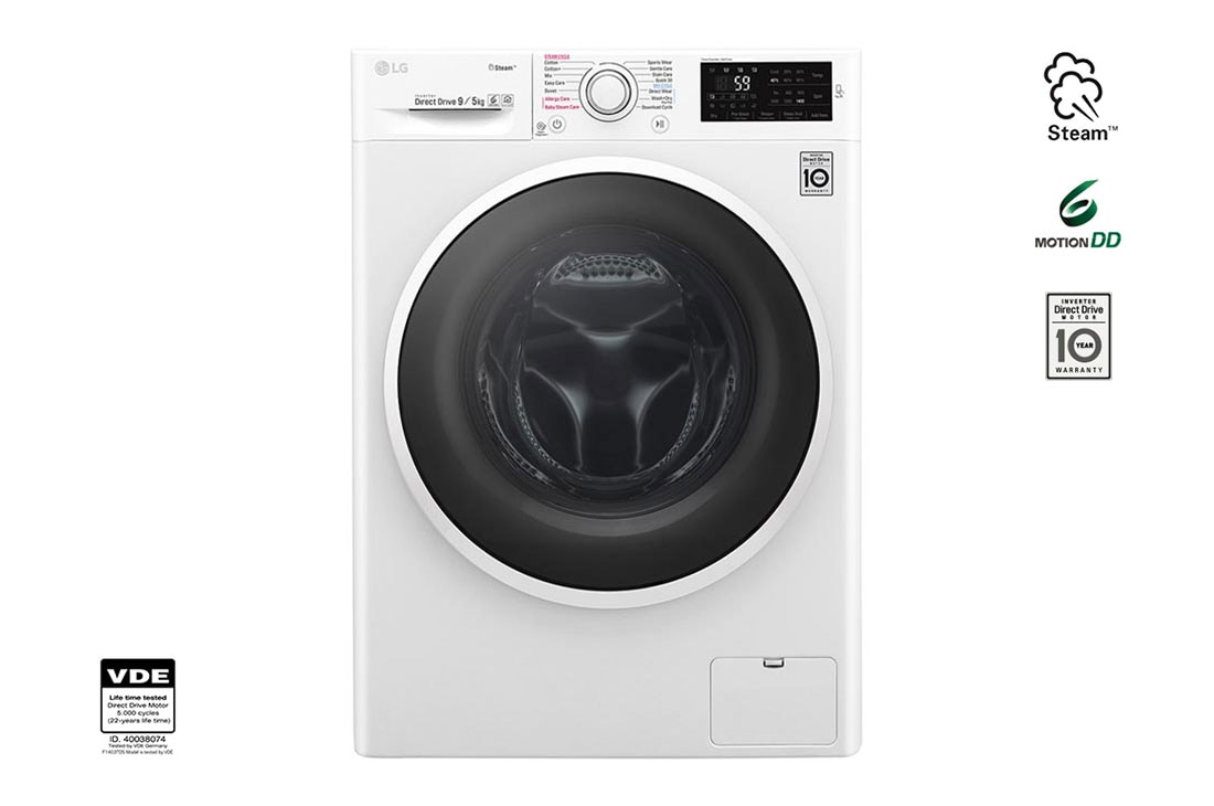 LG Πλυντ?ριο Στεγνωτηρ?ο 9/5 kg Ατμο?, F4J6VG0W