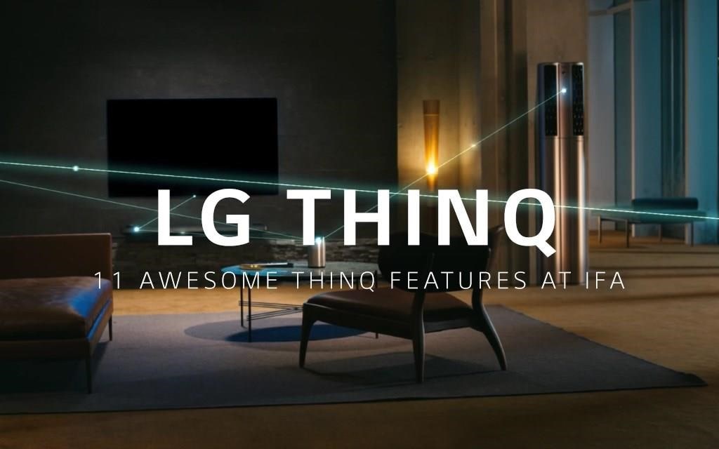 Το LG ThinQ λειτουργε? σε ?να σαλ?νι με χαμηλ? φωτισμ?, με το κλιματιστικ?, την τηλε?ραση και τον ιονιστ? α?ρα να δουλε?ουν παρ?λληλα με τη χρ?ση τεχνητ?? νοημοσ?νη?.