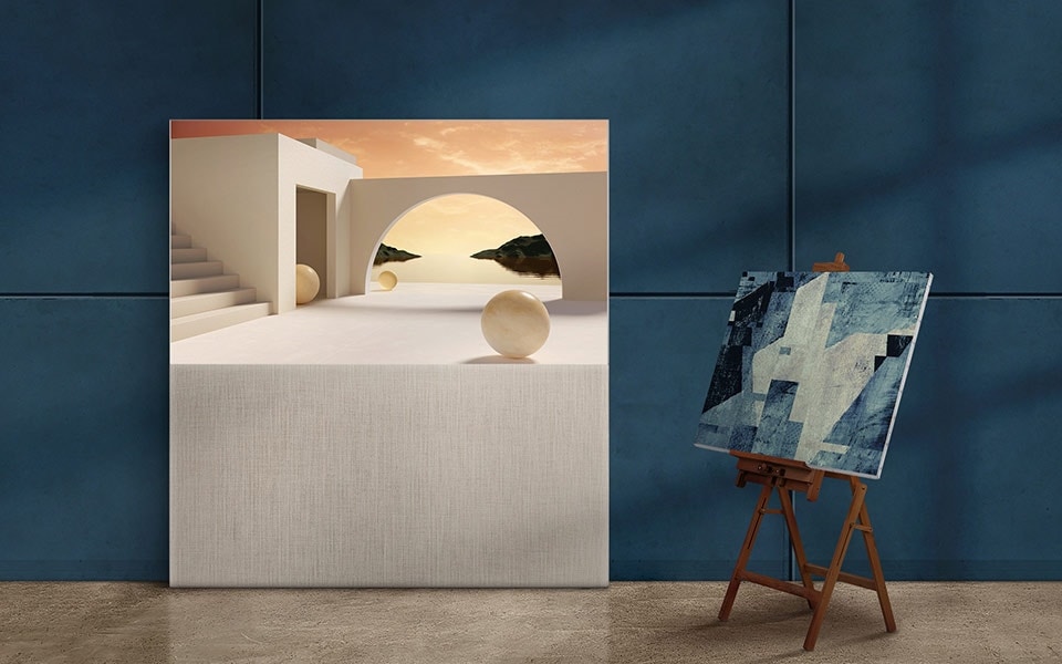 Η LG OLED Easel ε?ναι μια τηλε?ραση που μοι?ζει με τ?χνη σε γκαλερ?
