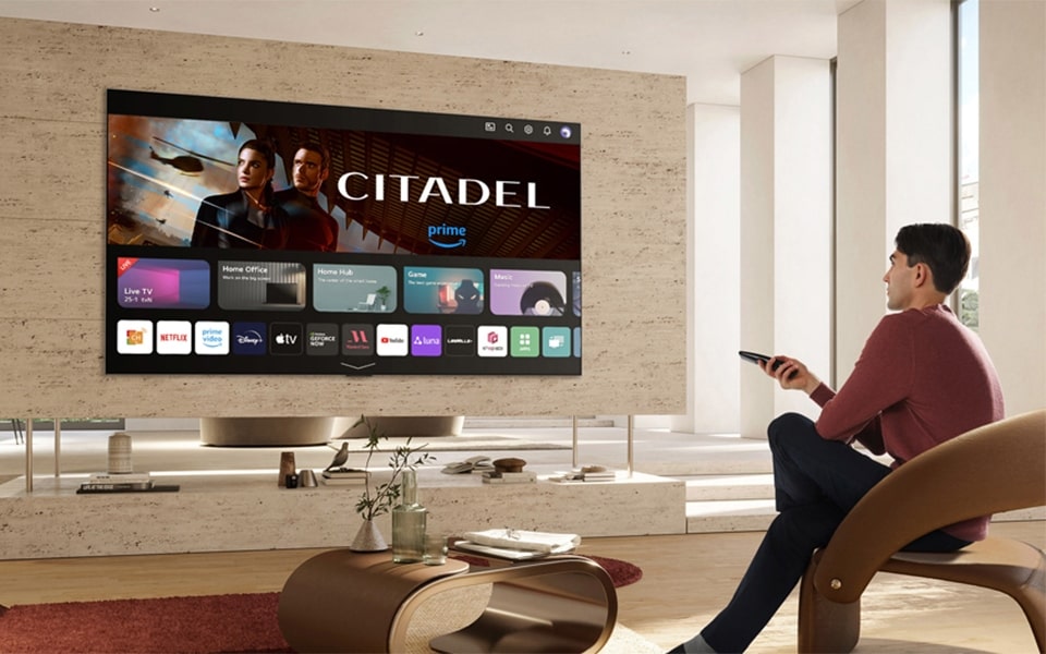 Διεπαφ? WebOS σε μια τερ?στια επιτο?χια τηλε?ραση LG OLED
